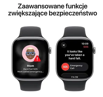 Apple Watch Series 11 GPS+Cellular koperta 46 mm z aluminium w kolorze gwiezdnej szarości, pasek sportowy w kolorze czarnym - rozmiar S/M