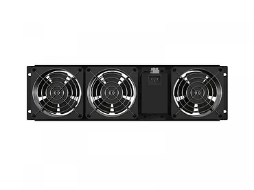 Lanberg Panel wentylacyjny pionowy 19 cali 3U do szaf rack, trzy wentylatory, 230V, czarny