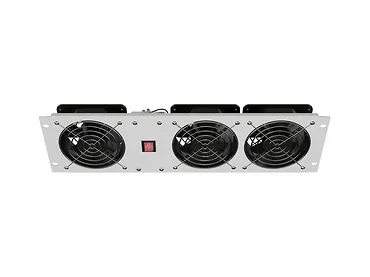 Lanberg Panel wentylacyjny pionowy 19 cali 3U do szaf rack, trzy wentylatory, 230V, szary