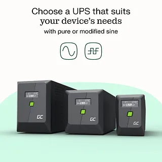 Green Cell Zasilacz awaryjny UPS 480W/850VA modyfikowana sinusoida