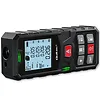 Qoltec Cyfrowy dalmierz laserowy z poziomicą | podświetlany LCD | 120m