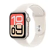 Apple Watch SE 3 GPS koperta 40 mm z aluminium w kolorze księżycowej poświaty, pasek sportowy w kolorze księżycowej poświaty - rozmiar S/M
