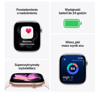 Apple Watch Series 11 GPS+Cellular koperta 46 mm z aluminium w kolorze srebrnym, pasek sportowy w kolorze mlecznego fioletu - rozmiar S/M