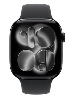 Apple Watch Series 11 GPS + Cellular, koperta 46 mm z tytanu w kolorze naturalnym, pasek sportowy w kolorze górskiej szarości - rozmiar S/M