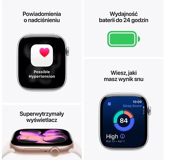 Apple Watch Series 11 GPS + Cellular, koperta 46 mm z tytanu w kolorze naturalnym, pasek sportowy w kolorze górskiej szarości - rozmiar S/M