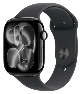 Apple Watch Series 11 GPS + Cellular, koperta 46 mm z tytanu w kolorze naturalnym, pasek sportowy w kolorze górskiej szarości - rozmiar M/L