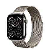 Apple Watch Series 11 GPS + Cellular koperta 46 mm z tytanu w kolorze naturalnym, bransoleta mediolańska w kolorze naturalnym - rozmiar M/L