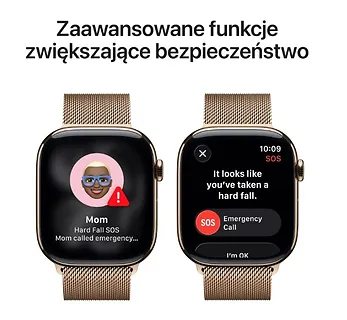 Apple Watch Series 11 GPS + Cellular, koperta 46 mm z tytanu w kolorze złotym, bransoleta mediolańska w kolorze złotym S/M