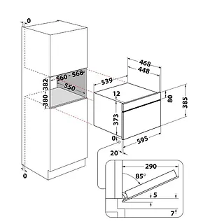 Whirlpool Kuchnia mikrofalowa WMD44ME