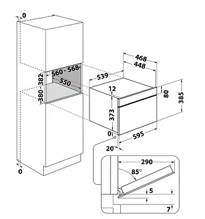 Whirlpool Kuchnia mikrofalowa WMD44MB