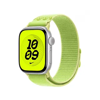 Apple Opaska sportowa Nike w kolorze promiennym zielonożółtym do koperty 42 mm