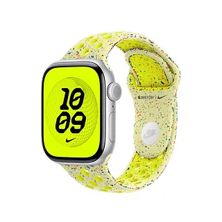 Apple Pasek sportowy Nike w kolorze promiennym zielonoż&oacute;łtym do koperty 42 mm - rozmiar S/M