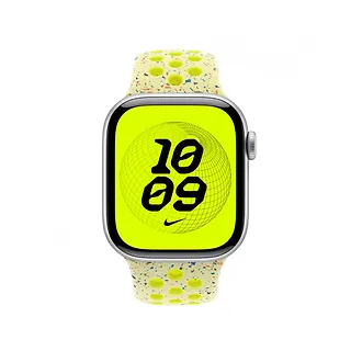Apple Pasek sportowy Nike w kolorze promiennym zielonoż&oacute;łtym do koperty 42 mm - rozmiar S/M