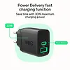 Green Cell Ładowarka sieciowa 30W 1xUSB-C 1xUSB-A czarna