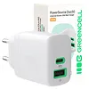 Green Cell Ładowarka sieciowa 30W 1xUSB-C 1xUSB-A biała