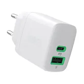 Green Cell Ładowarka sieciowa 30W 1xUSB-C 1xUSB-A biała