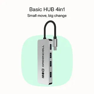Green Cell HUB USB-C Basic USB-C do 4x USB-A 3.0