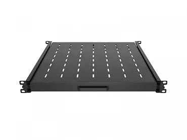 Lanberg Półka wysuwana do szaf rack 19 cali 500mm czarna
