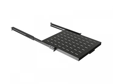 Lanberg Półka wysuwana do szaf rack 19 cali 500mm czarna