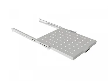 Lanberg Półka wysuwana do szaf rack 19 cali 500mm szara
