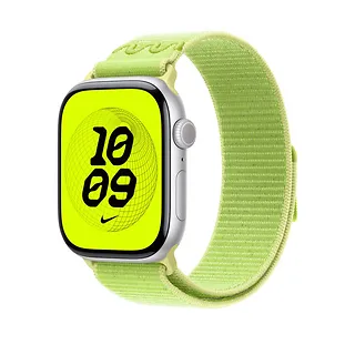 Apple Opaska sportowa Nike w kolorze promiennym zielonożółtym do koperty 46 mm