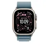 Apple Opaska Alpine w kolorze jasnoniebieskim do koperty 49 mm - rozmiar M - elementy z tytanu w kolorze naturalnym