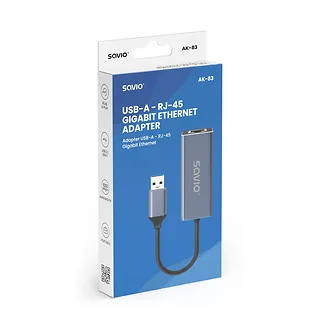 Savio Adapter USB-A do RJ-45 Gigabit Ethernet AK-83