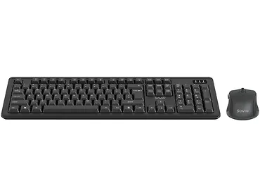 Zestaw klawiatura i mysz bezprzewodowa USB 2,4 GHz Biurowy SAVIO KB-03