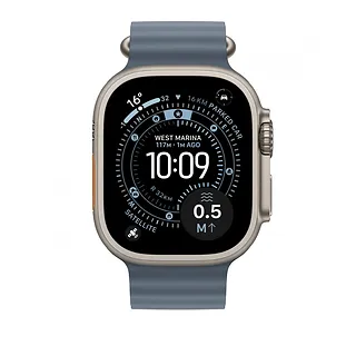 Apple Przedłużka do paska Ocean w kolorze marynarskiego granatu do koperty 49 mm - elementy z tytanu w kolorze naturalnym