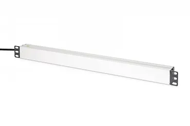 Digitus Listwa zasilająca PDU Rack (620mm) z zabezpieczeniem przeciwprzepięciowym + filtr EMI/RFI, 9 gniazd Schuko CEE 7/3 (45°), kabel 2m wtyk Unischuko CEE