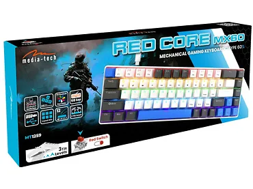 Klawiatura mechaniczna Media-Tech Red Core MX60 MT1259
