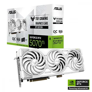 Asus Karta graficzna GeForce RTX 5070Ti TUF GAMING OC WHITE BTF GDDR7 256bit