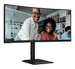 AOC Monitor CU34E4CV 34 cale 120Hz Curved VA HDMIx2 DP RJ45 HAS Głośniki