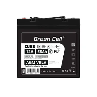 Green Cell Akumulator AGM VRLA 12V 55Ah IP54