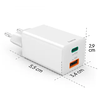 Hama Ładowarka sieciowa mini 45W GaN PD/QC