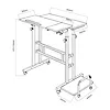 Maclean Mobilne biurko regulowane MC-124 B max 50kg, regulacja wysokości 67-115 cm, blat 80x60 cm