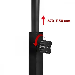 Maclean Mobilne biurko regulowane MC-124 B max 50kg, regulacja wysokości 67-115 cm, blat 80x60 cm