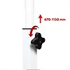 Maclean Mobilne biurko regulowane MC-124 W regulacja wysokości 67-115cm, max 50kg, blat 80x60 cm