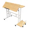 Maclean Mobilne biurko regulowane MC-124 W regulacja wysokości 67-115cm, max 50kg, blat 80x60 cm