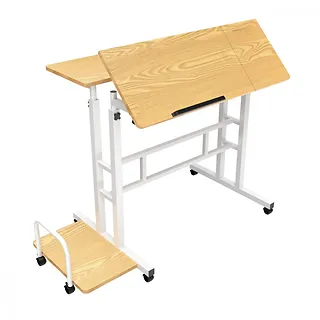 Maclean Mobilne biurko regulowane MC-124 W regulacja wysokości 67-115cm, max 50kg, blat 80x60 cm