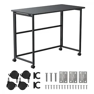 Maclean Składane mobilne biurko MC-1250 B blat 100x50 cm, max50 kg Czarne