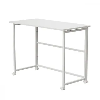 Maclean Biurko, stolik z kółkami MC-1250W 100x50 cm blat, max 50kg Białe