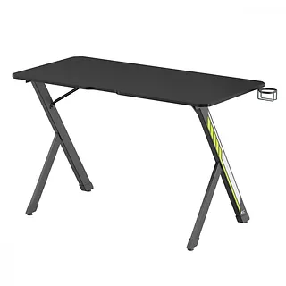 Maclean Biurko gamingowe NanoRS 120x60x75cm RS101 z uchwytem na słuchawki i kubek Czarne