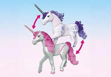 Playmobil Zestaw z figurkami Princess Magic 71839 Magiczna stajnia jednorożc&oacute;w dla mamy i źrebaka