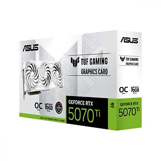 Asus Karta graficzna GeForce RTX 5070Ti TUF GAMING OC WHITE GDDR7 256bit 3DP/2HDMI