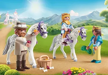 Playmobil Zestaw z figurkami Princess Magic Przejażdżka z parą książęcą