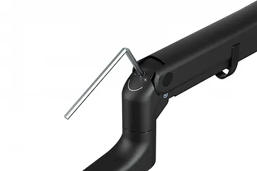 Digitus Ramię biurkowe pojedyncze z zaciskiem i sprężyną gazową 1x LCD max. 57" 27kg, VESA: 75x75, 100x100, czarne