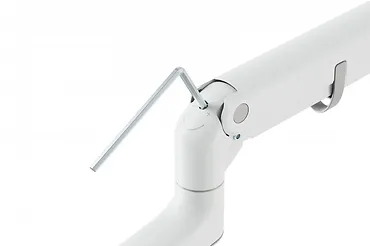 Digitus Ramię biurkowe pojedyncze z zaciskiem i sprężyną gazową 1x LCD max. 57" 27kg, VESA: 75x75, 100x100, białe