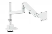 Digitus Ramię biurkowe pojedyncze z zaciskiem i sprężyną gazową 1x LCD max. 57" 27kg, VESA: 75x75, 100x100, białe