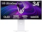 Monitor LG 34” UltraGear 34GX90SA-W | OLED | 3440x1440 (UWQHD) | 240Hz | 0,03ms | 21:9 | FreeSync